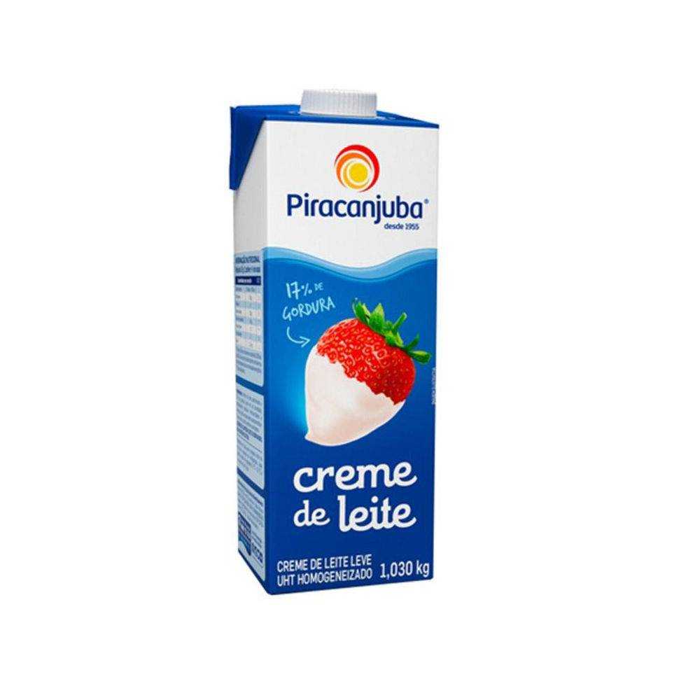 Mostrar detalhes de Creme de Leite UHT 1,03 Kg - PIRACANJUBA Imagem de Creme de Leite UHT 1,03 Kg - PIRACANJUBA